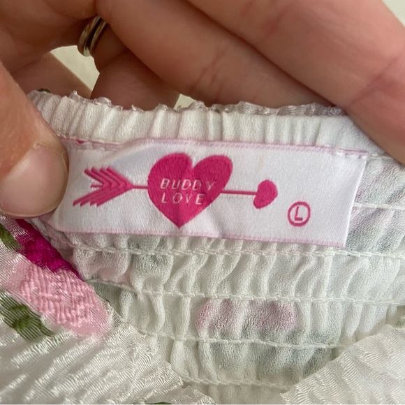 BuddyLove Blakely Peplum Short Sleeve Top - Calla Lily - Picture 11 of 13